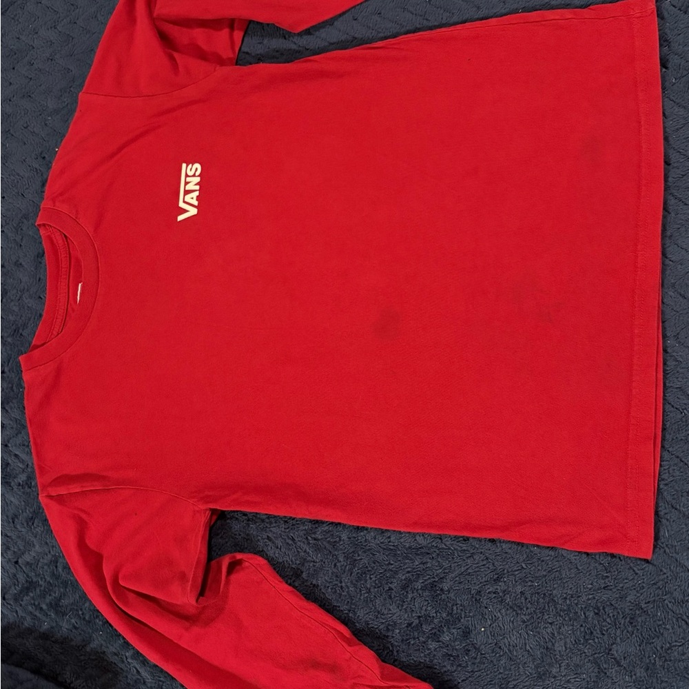 Kids Medium Vans Classic Red Long Sleeve Tee